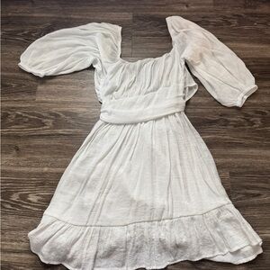 Elegant White Off-Shoulder Dress